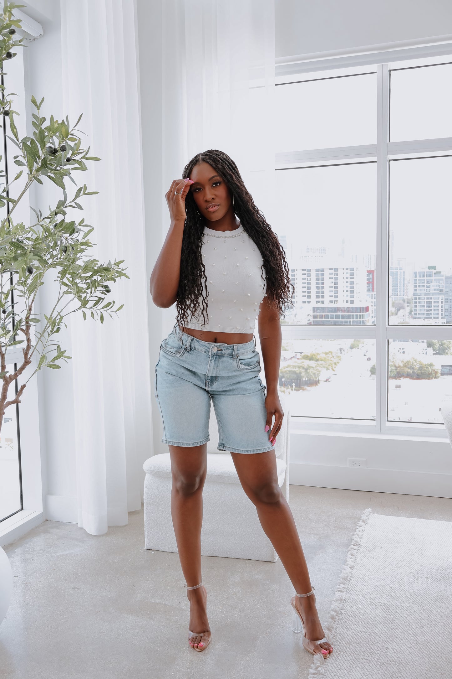 MID JEAN SHORTS